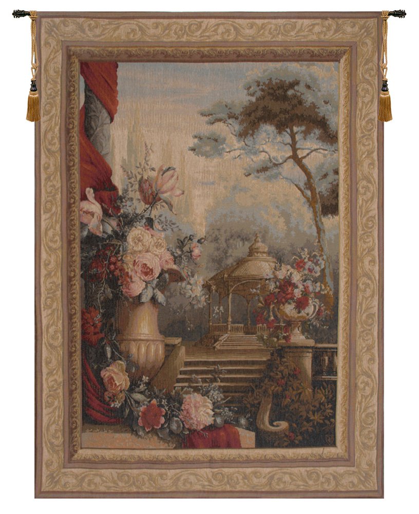Charlotte Home Furnishings Inc. Bouquet Jardin Garden French Tapestry Wall Hanging, 57 X 41 Inch, Viscose Cotton And Polyester Blend Wall Art, Perfect For Home Decor, Wall Decor By Redoute