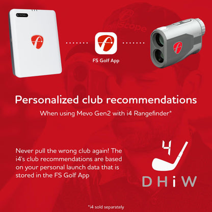 FlightScope Mevo Gen2 Portable Golf Launch Monitor and Simulator | 18 Swing Data Parameters, 8 E6 Simulation Courses, GPS Overview and Shot Tracer | Indoor and Outdoor, Signature Series Gift Bundle