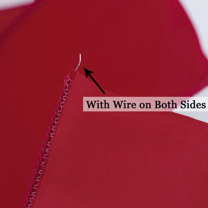 MEEDEE Red Velvet Wired Ribbon 2.5 Inch Wide Red Ribbons 25 Yards Spool Velvet Christmas Ribbon Red Wired Ribbons for Christmas Tree, Wreaths Supplies, Bows Making