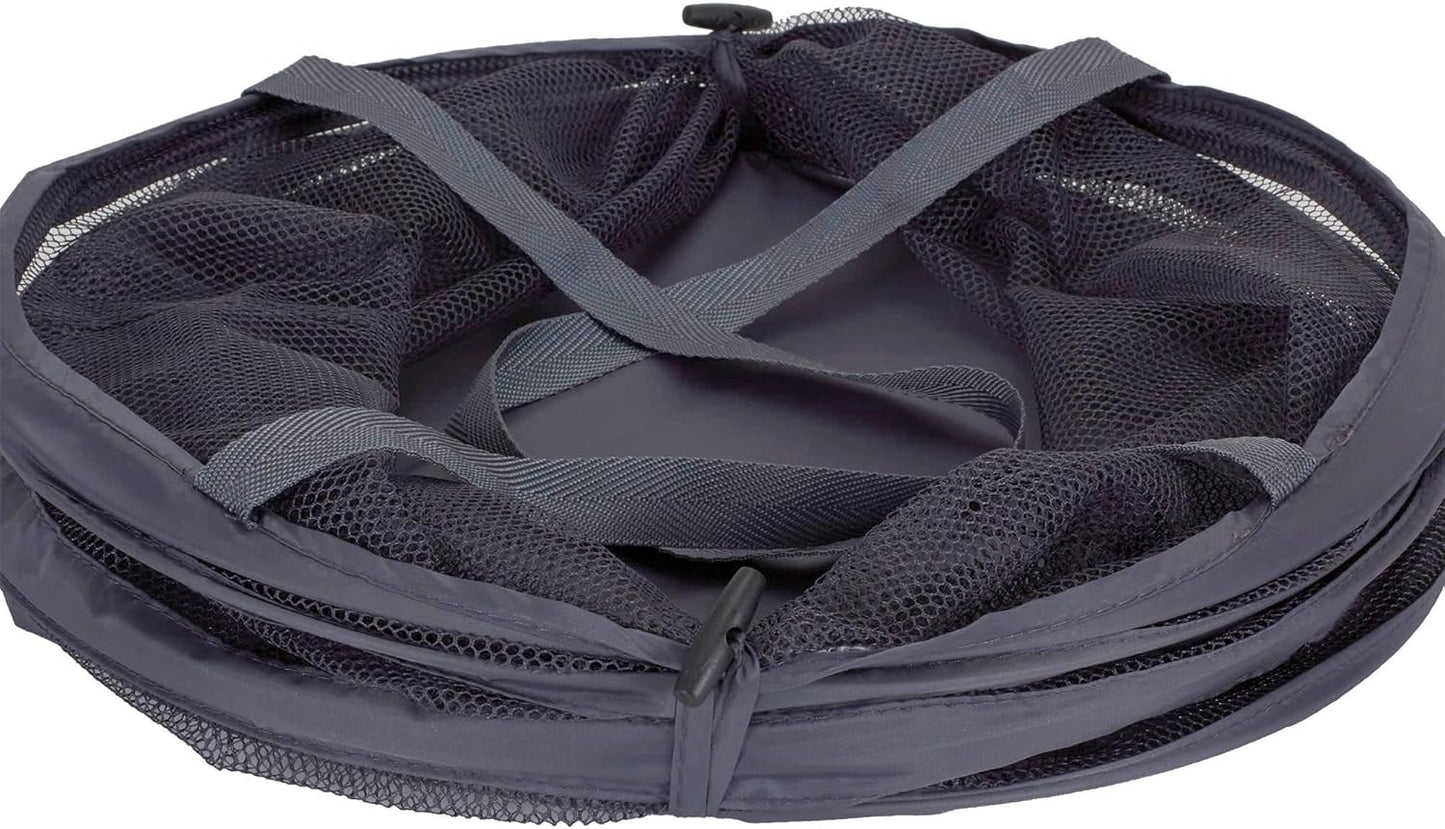 Household Essentials 2027-1 Pop-Up Collapsible Mesh Laundry Hamper in Charcoal