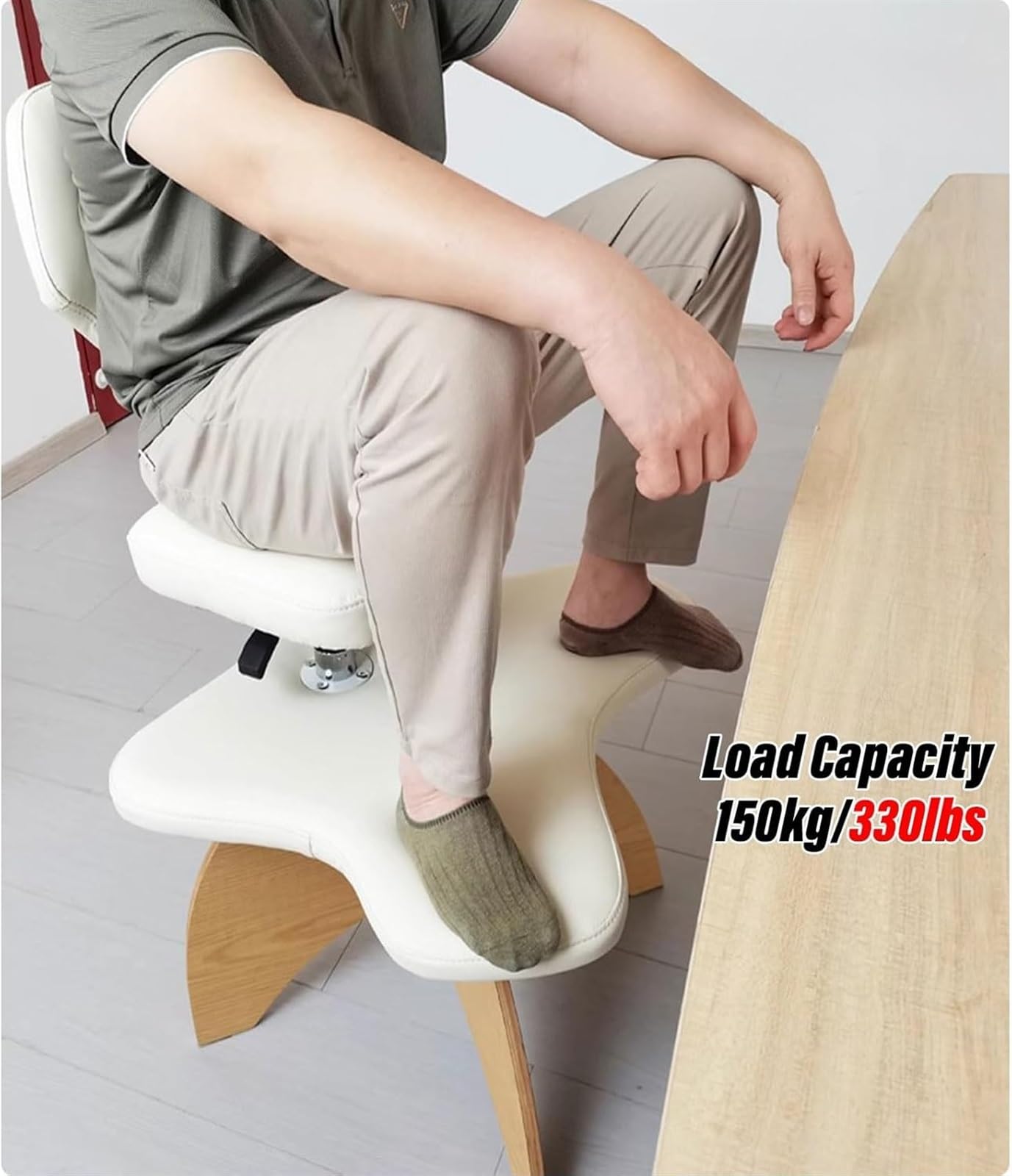 Meditation Chair,Cross Legged Chair, Knee Support Chair to Relieve Back Pain & Improve Posture/Ergonomic Meditation Chair for Computer Workers Yoga Lovers Meditation Fanatics(Brown)