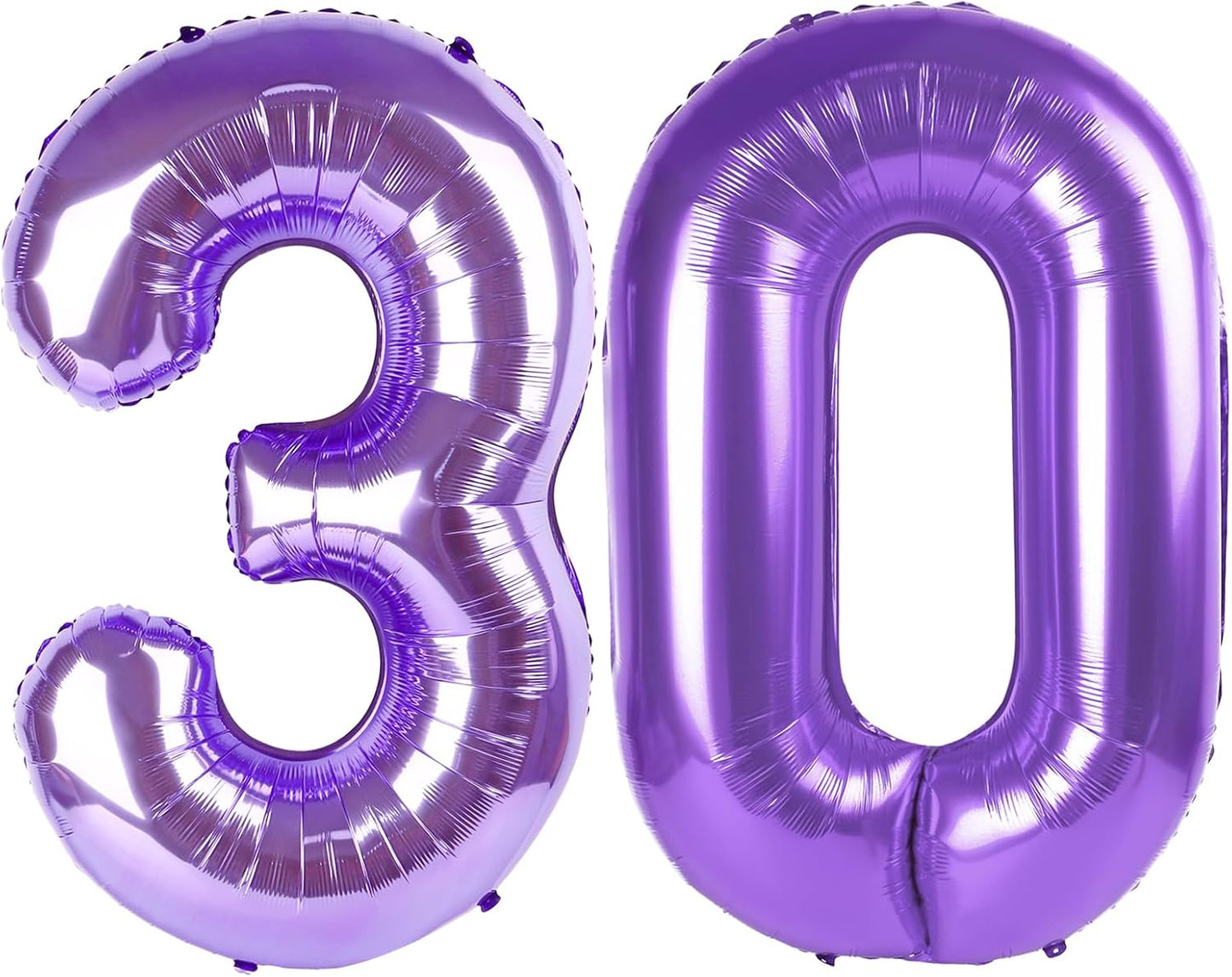 Purple Number 30 Balloon - 40 Inch 30th Birthday Decorations for Girls & Boys Party Supplies