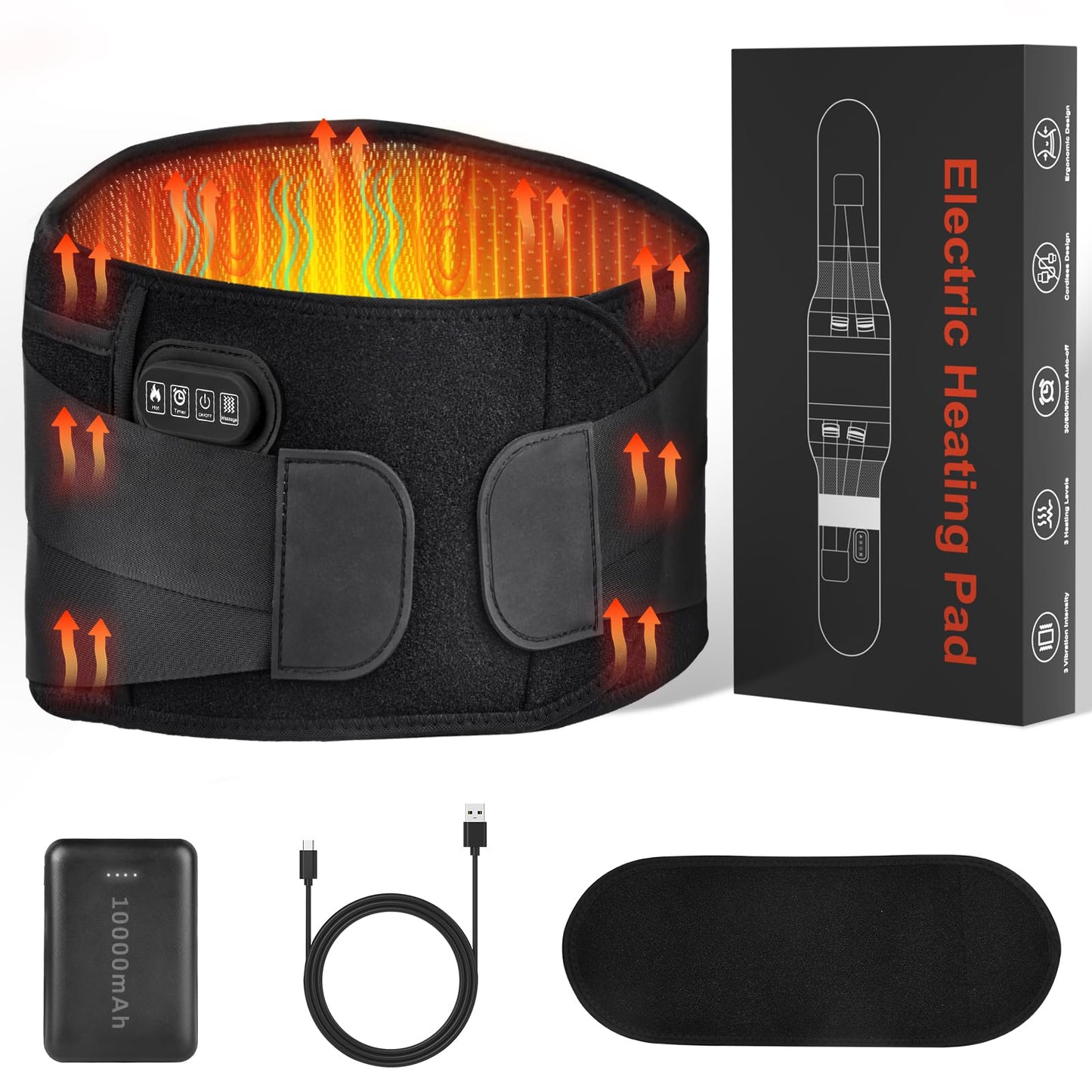 Large Heating Pad for Back 33"x17" Fathers Day Dad Gifts Electric Heating Pad XXL for Neck and Shoulders Pain Relief Moist Dry Heat, 9 Adjustable Heat, Auto Shut-Off Timer, Gifts for Dad Mom
