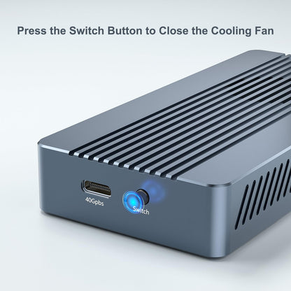 ACASIS 40Gbps M.2 NVMe SSD Enclosure with Cooling Fan, External SSD Eclosure Drive for Mac mini M4/M1 M2 Pro/Max, Compatible with Thunderbolt4/3/USB4/3.2/3.0/2.0 (Enclosure Only)