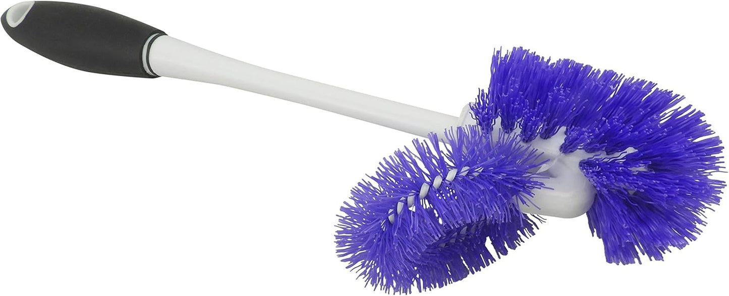 Home Products Toilet Bowl Cleaning System with Brush, Rim Cleaner, and Holder Set - Bathroom Storage Caddy