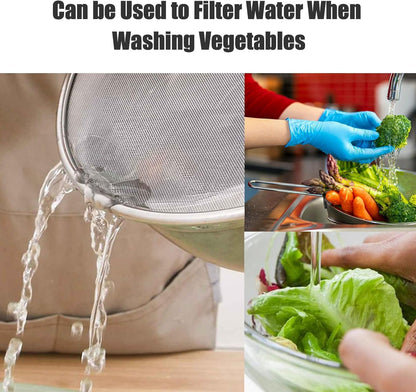 Homestia Splatter Screen for Cooking - Stainless Steel Grease Splatter Guard for Frying Pan, No Cooking Oil Mess No burns, Ultra Fine Mesh Lids Set of 3 (10'', 11.5'' 13'')