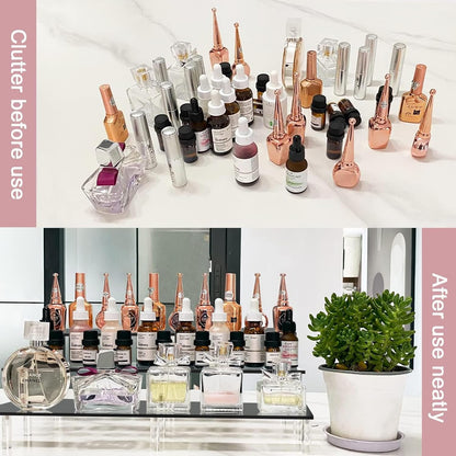 15 3/4 inch AZEAM Acrylic Riser Black Display Risers Stand Large Collection Organizer Shelf for Cupcake Food Desserts