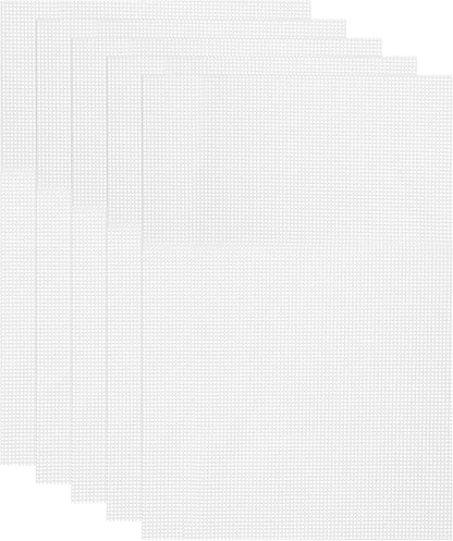 uxcell 15.7 x 23.6" Silicone Dehydrator Sheets, 5 Pcs Non-Stick Reusable Drying Mesh for Food Dehydrator, White