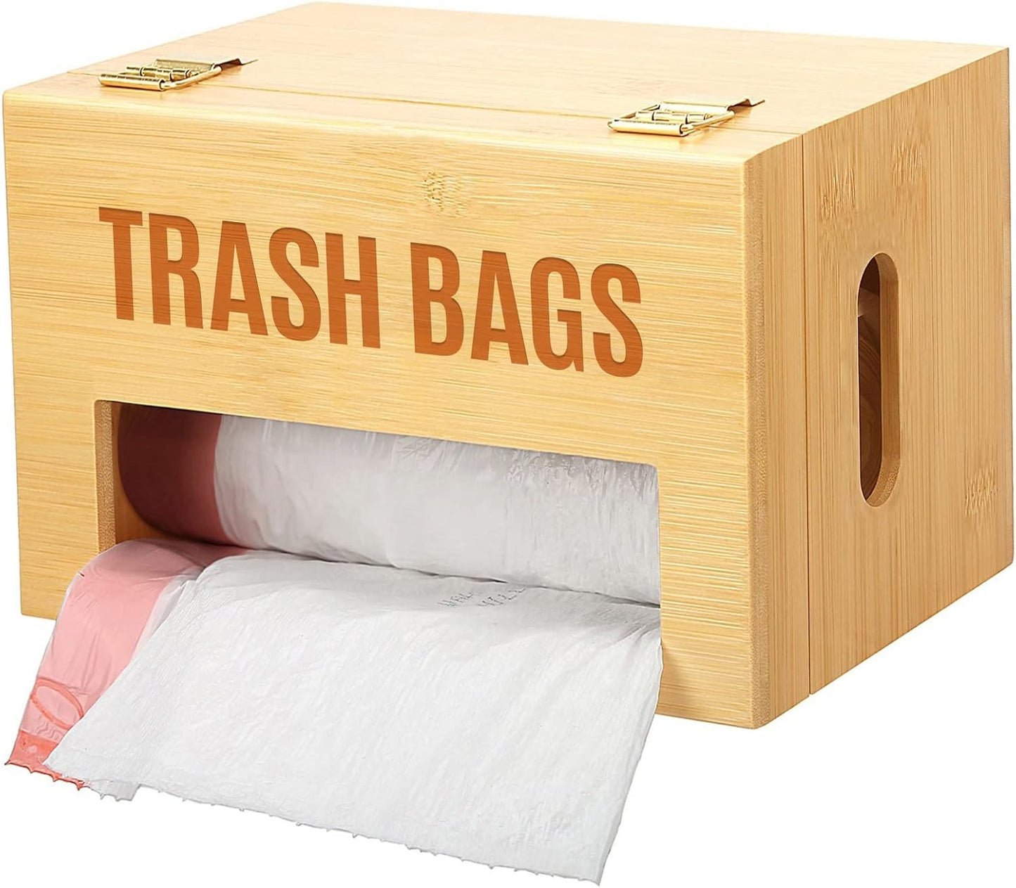 1333 Libreshine Extra Large Bamboo Trash Bag Dispenser Holder for Tall Kitchen Bags, Fits Costco Jumbo Rolls, Gallon