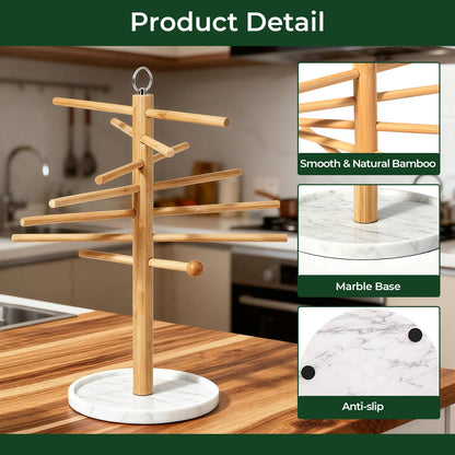 Pasta Drying Rack with Transfer Wand and 7 Bars, noodle drying rack Easy to Transfer for Drying Pasta and Cooking, Special Suspension Design for Large Storage pasta rack easy use pasta dryer