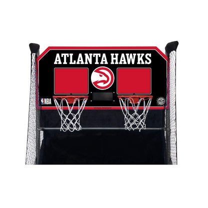 Pop-A-Shot - Home Dual Shot with Atlanta Hawks NBA Graphics l Sensor Scoring l 16 Game Modes l 7 Balls l Foldable Storage l for All NBA Fans
