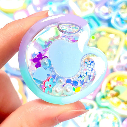 Alphabet Resin Shaker Molds Kawaii Keychain Charm Large and Small Set Pack of 107 Silicone Trays Seal Films Precision Tip Applicator Bottle Kit Bundle