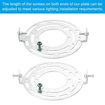 PATIKIL 115mm (4.53") Universal Light Fixture Mounting Bracket Kit, 4set Light Crossbar Round Ceiling Plate for Wall Light, Close to Ceiling Light, Chandelier