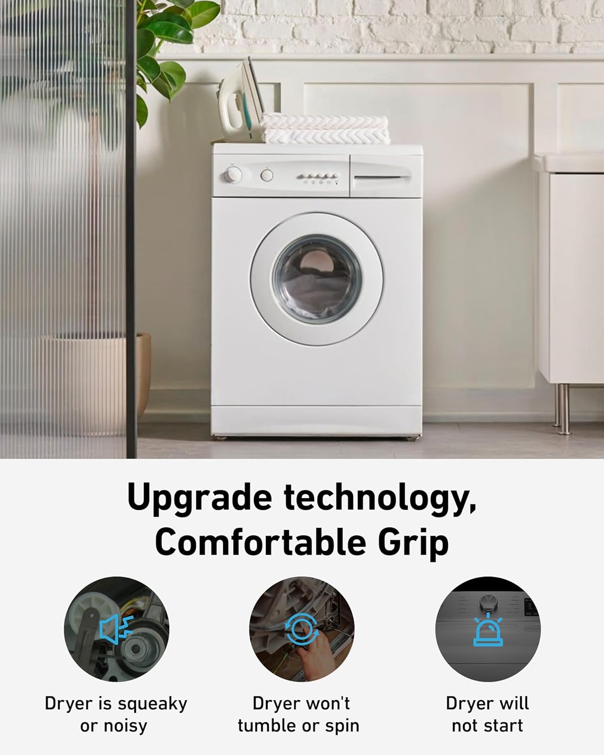 Upgraded Dryer Repair Kit for Samsung DC97-16782A, Compatible Parts for DV48H7400EW/A2 Dryer Replacement