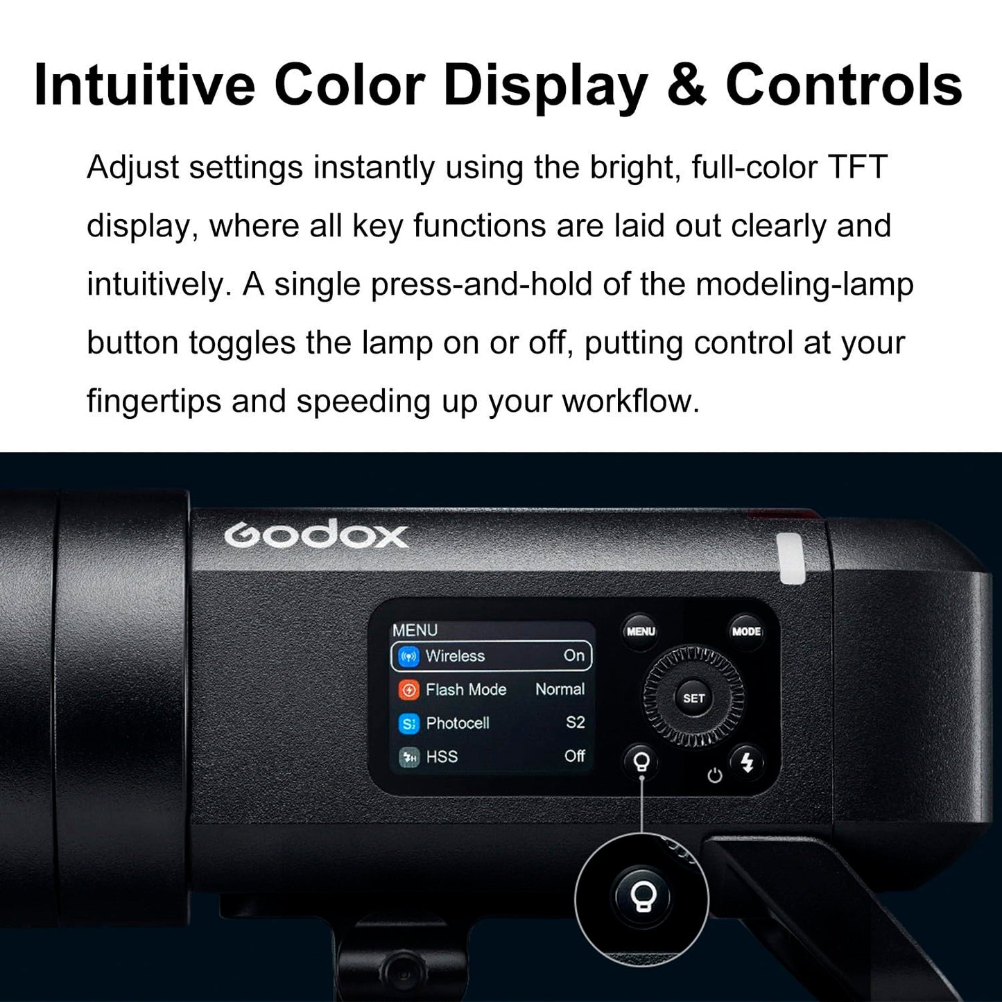 GODOX AD400 Pro II AD400Pro II AD400ProII 2.4G TTL 1/8000 HSS 400Ws Outdoor Flash,21.6V/2600mAh Battery,0.01~1s Recycle,460 Full Power Flashes,for Canon Sony Nikon Fuji Olympus Panasonic Etc Cameras