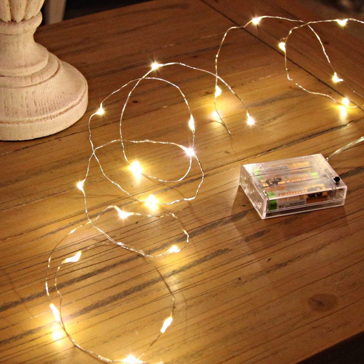 1 Pack (5m/16ft Ariceleo Led Fairy Lights Battery Operated, Mini Battery Powered Copper Wire Starry Fairy Lights