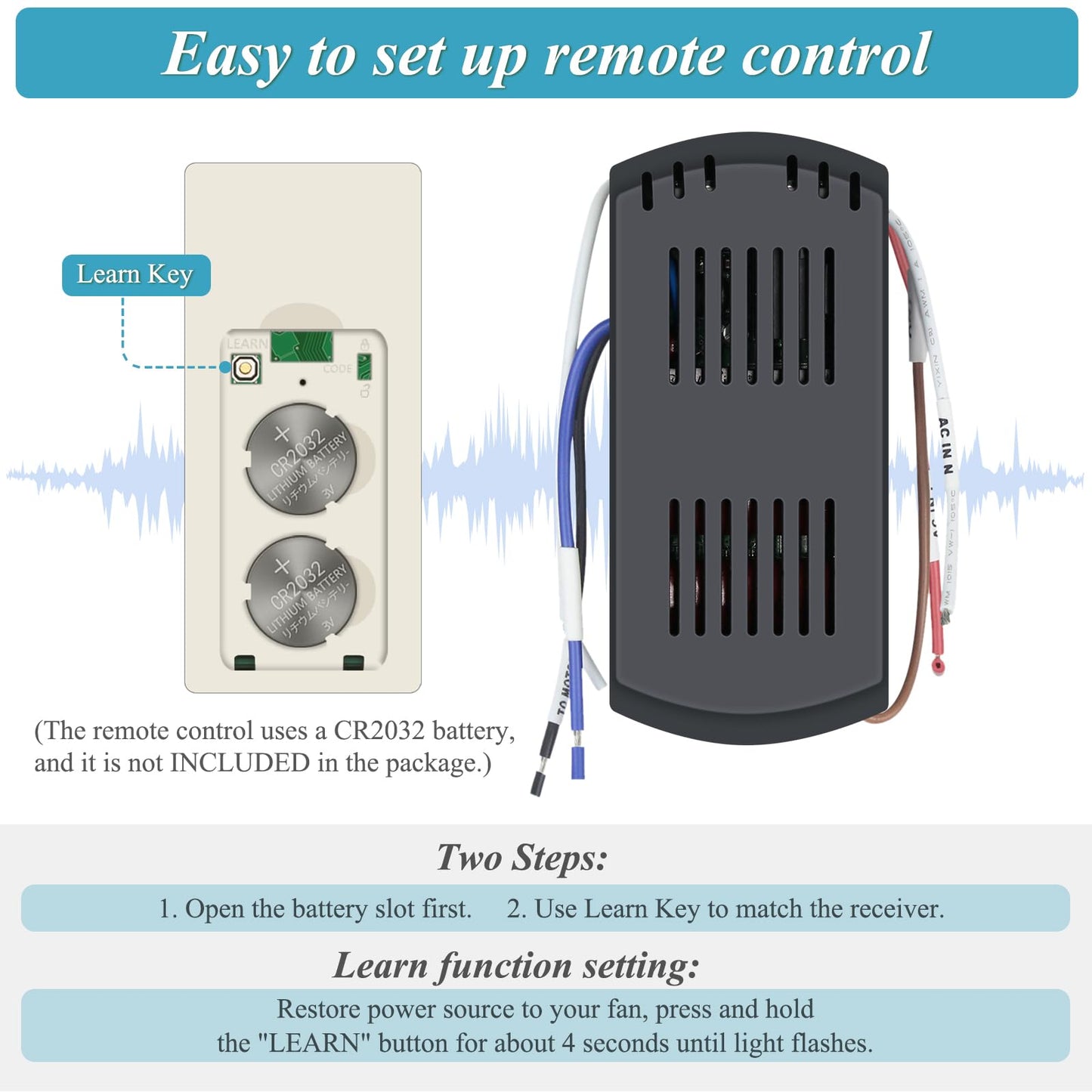Smart WiFi Ceiling Fan Remote Control Kit, Universal 3 Speed Ceiling Fan Control with Dimmer, Compatible with Alexa, Google Assistant and Smart Life App, Remote Control Timing