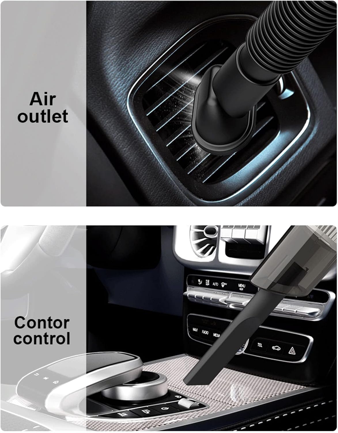 Handheld Vacuum, Cordless Car Hand Vacuum Cleaner, 120W 10000PA Mini USB Rechargeable Wireless with 3 Accessories