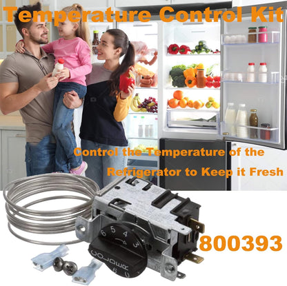 Refrigerator Temperature Control Kit 800393 Compatible with True Refrigerators, Replace 800306, 831932