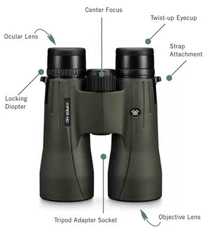 Vortex Optics Viper HD Roof Prism Binoculars 12x50