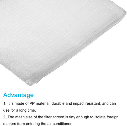 PATIKIL 47.2" x 39.4" Air Conditioner Air Filter Material, Plastic Dustproof Filtering Mesh Screen Replacement for Air