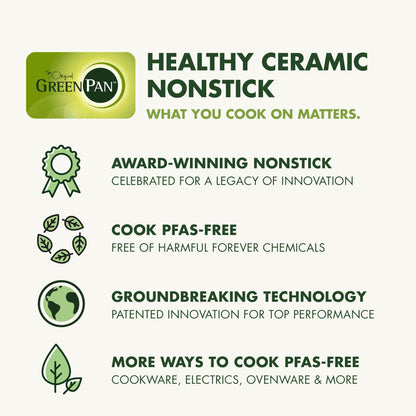 GreenPan Hybrid 10” Nonstick Stainless Steel Frying Pan, APEX Tri-Ply Thermobond PFAS-Free Ceramic Skillet, Induction & All Cooktop Compatible, Oven Temp to 850°F, Dishwasher Safe, Silver