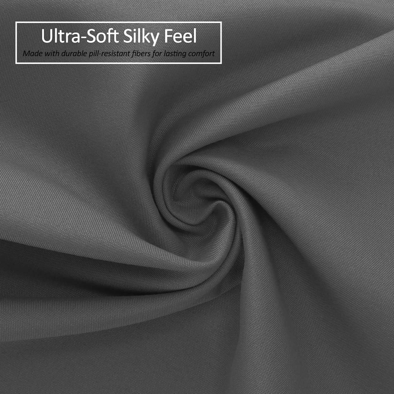 Nestl Soft Pillow Shams Set of 2, Double Brushed Microfiber Pillow Covers, Hotel Style Premium Bed Pillow Cases, Gray