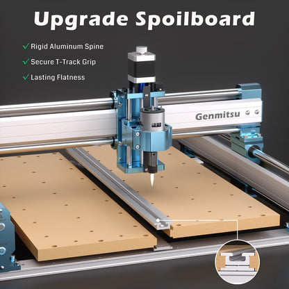 Genmitsu CNC Router Machine 4040-PRO + CFL55-33 5000mW Optical Power Laser Module, for Metal Acrylic Cutting Milling, GRBL Control, Lead Screw Driven, 3 Axis Engraving