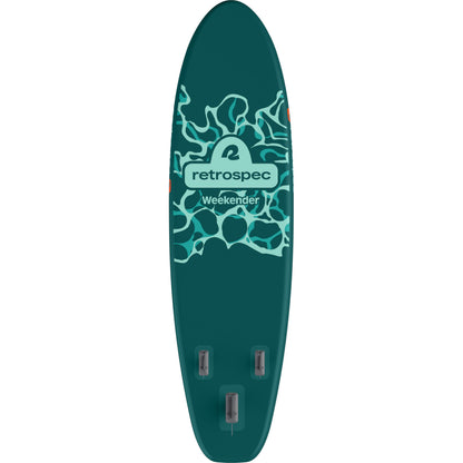 Retrospec Weekender Inflatable Stand Up Paddle Board Includes Paddle, Pump, Travel Bag and Accessories 10’6” Lightweight Inflatable SUP, Puncture Resistant Inflatable Paddle Board for Adults