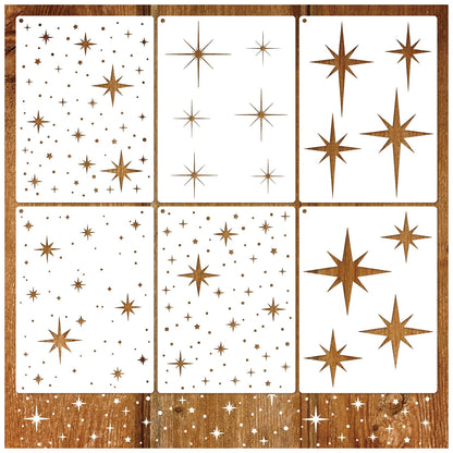Large Star Stencil for Painting Reusable Paint Stencils for Walls Twinkle Star Wall Drawing Stencils for Painting on Wood Craft Canvas Fabric Home Decoration(Twinkle Stars)
