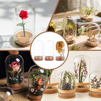 BENECREAT 32Pack 15ml Glass Jars Decorative Bottles with Cork Stoppers Display Dome Glass Display Cloche for Wedding Party Favors, Arts, Mother's Day Decorations