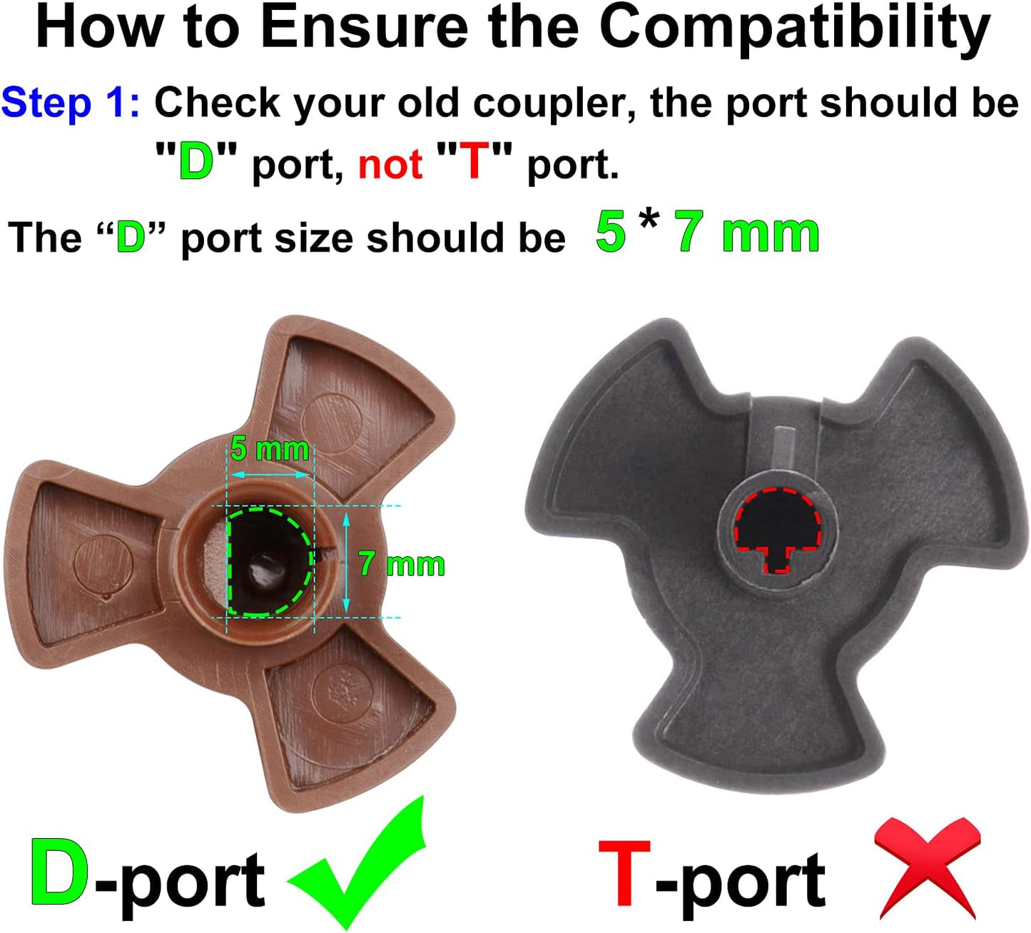 Microwave Turntable Coupler for 12 mm Roller, Microwave Oven Roller Guide Support with "D" Port