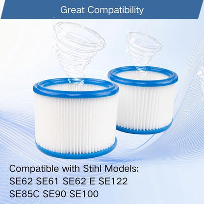 1-Pack replacement Hepa filter compatible with stihl SE 62,SE 122,SE61,SE 85C,SE 90,SE 100 wet & dry vacuum cleaner