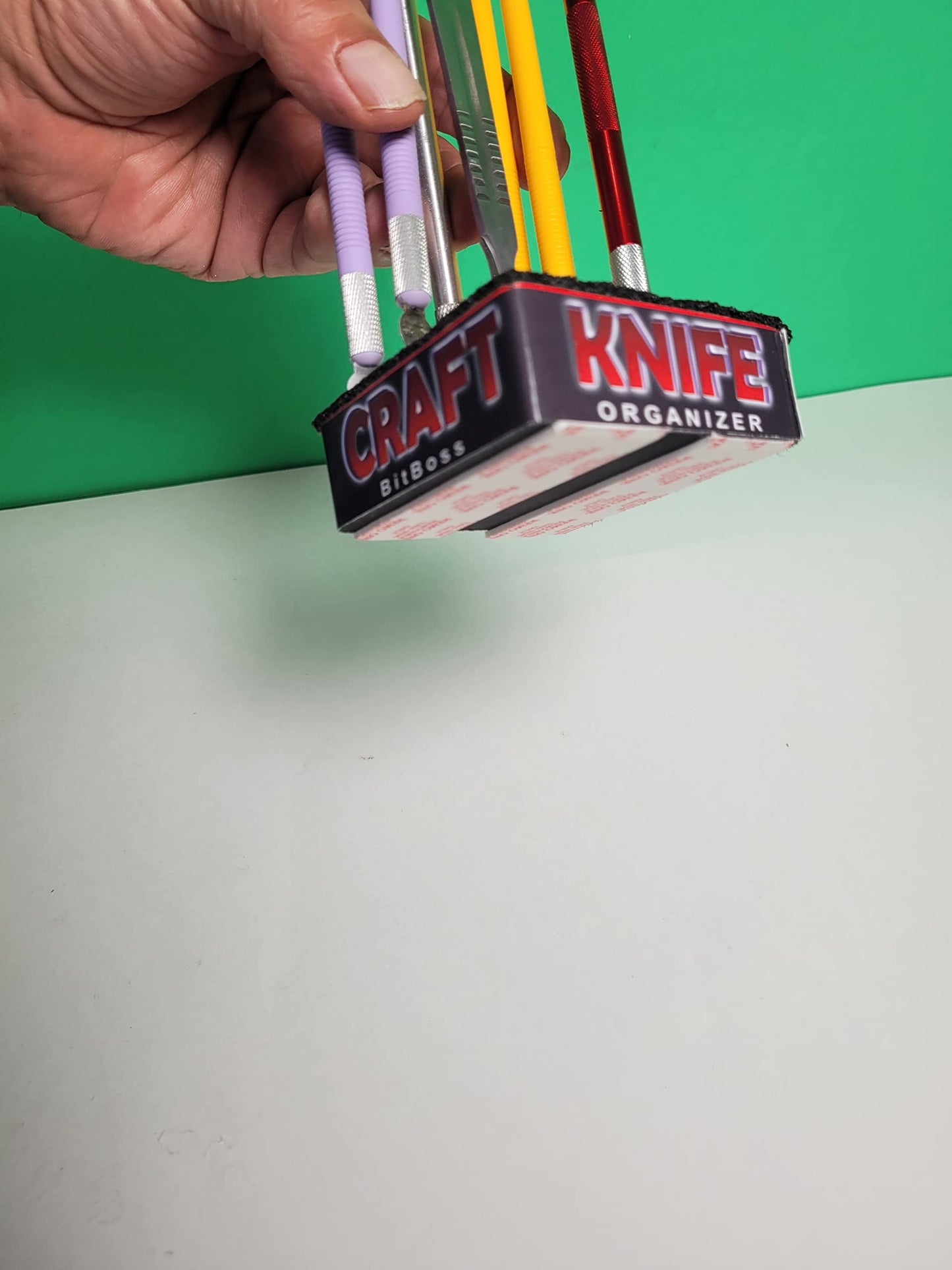 Hobby knife organizer holder for Xacto, precision knives, and scalpels