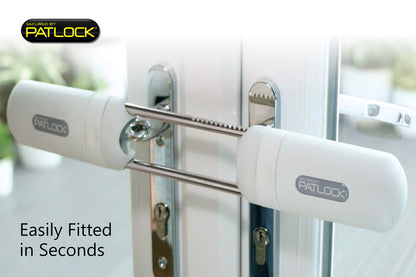 PATLOCK French Door, Patio and Conservatory Security Lock for Double Doors Fitted with 2 Internal Handles