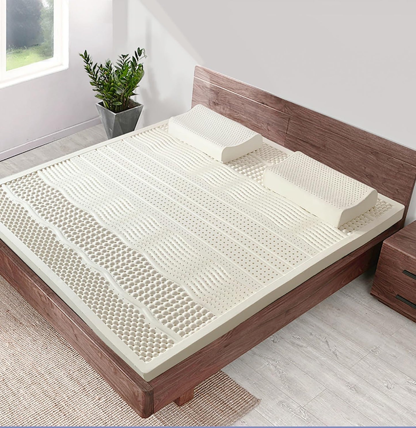 Premium Natural Latex Mattress Topper, 7.5cm Thick, Portable Folding Mattress for Single, Twin, Full, Queen, King Sizes - Japanese Tatami Roll Mat for Dormitory & Home Use, 120x190cm