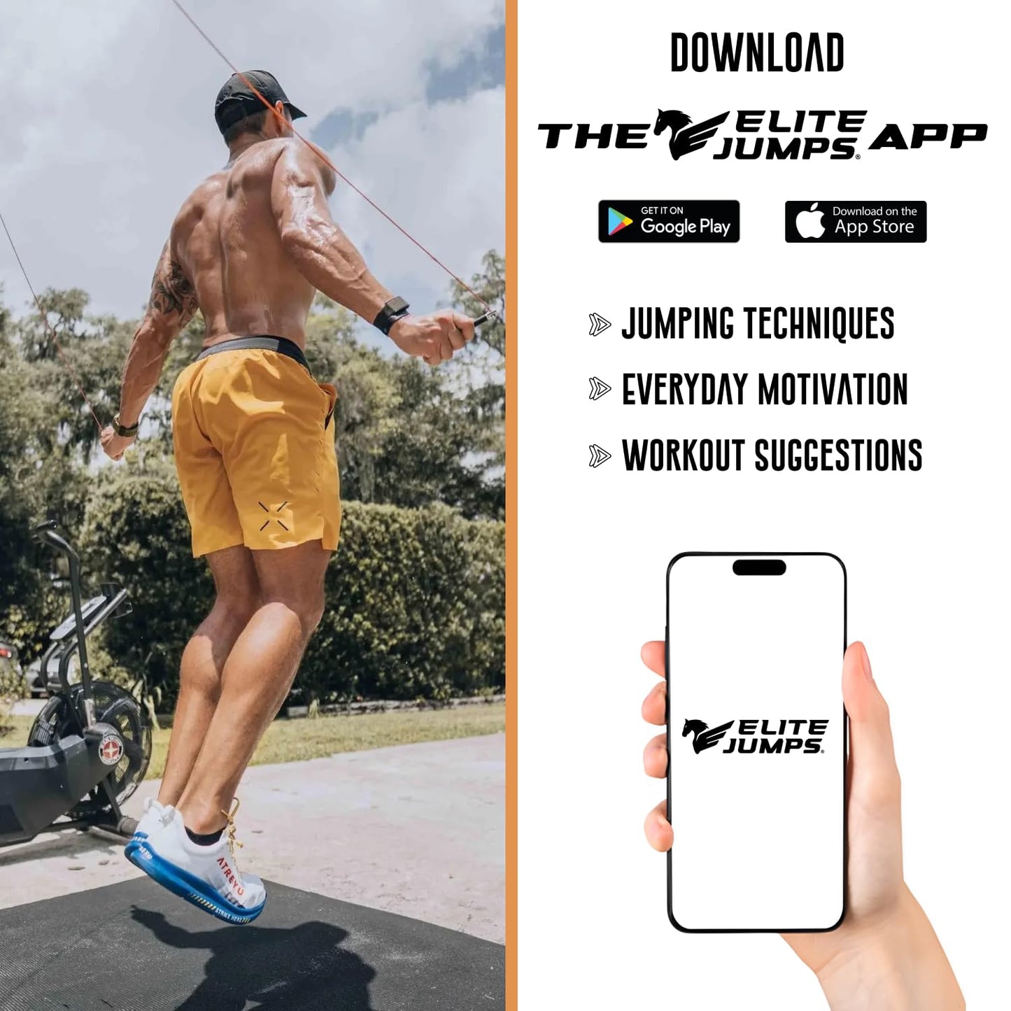 Elite Jumps | Adjustable Jump Ropes for Fitness with Unbreakable Handles and Shatterproof Beads | Crossover Jump Rope for Your Exercise Equipment | Segmented Jump Rope