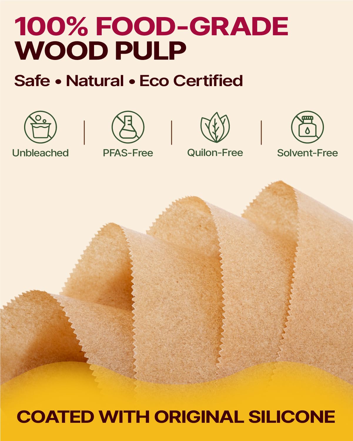 Katbite Air Fryer Liners Disposable - 8 inch Square Non-Stick Airfryer Paper Liners, Unbleached Parchment Paper for 5 to 8 Qt Basket, Frying, Baking, Cooking, Roasting, Easy Cleanup, 130pcs