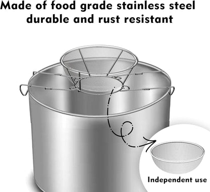 Fryer Oil Filter Stand - Cooking Oil Filter with Foldable Arm Design and Detachable Filtration Bowl