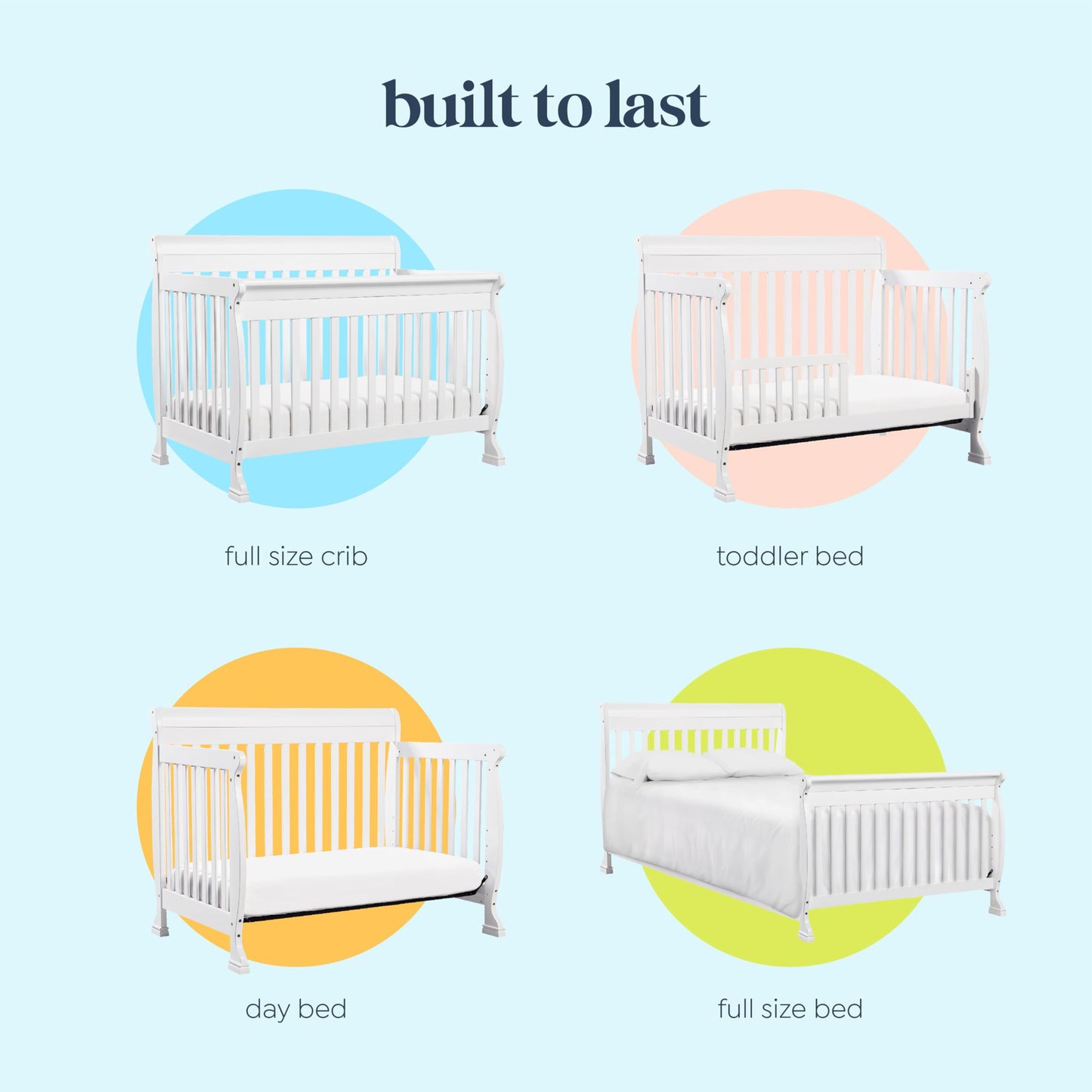 DaVinci Kalani 4-in-1 Convertible Crib in White, Greenguard Gold Certified
