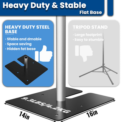 Metal Backdrop Stand, Aluminum Alloy Backdrop Stand Kit with 3 Bonus Connectors, Adjustable 10x10ft to 10x20ft Pipe and Drape Stand for Wedding, Parties, Photography & Trade Shows