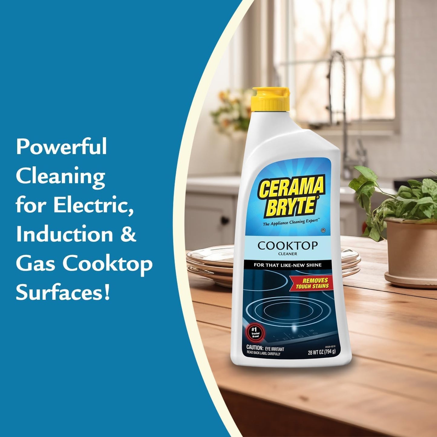 Cerama Bryte Best Value Kit: Ceramic Cooktop Cleaner 28oz, Scraper, 10 Pads, Burnt-on Grease Remover 2oz, 4 Piece Set