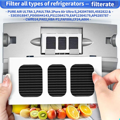 4 Pack Paultra2 Refrigerator Air Filter Replacement for Frigidaire PAULTRA2 Pure Air Ultra II