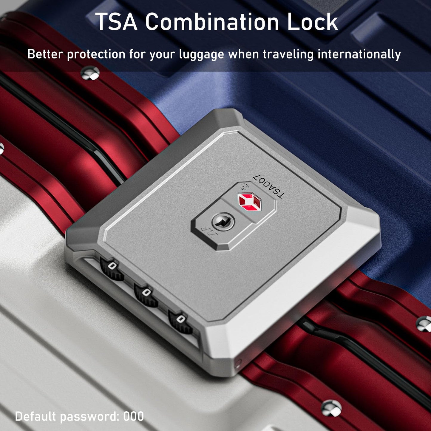 LEOVEN Hardside Luggage, LS-0683 PC Hard Shell Suitcase with Cup Holder, USB, Type-C, 3:7 Ratio, Large Capacity, Aluminium Frame, TSA Customs Lock, 360° Double Wheels with Brake and Shock Absorber