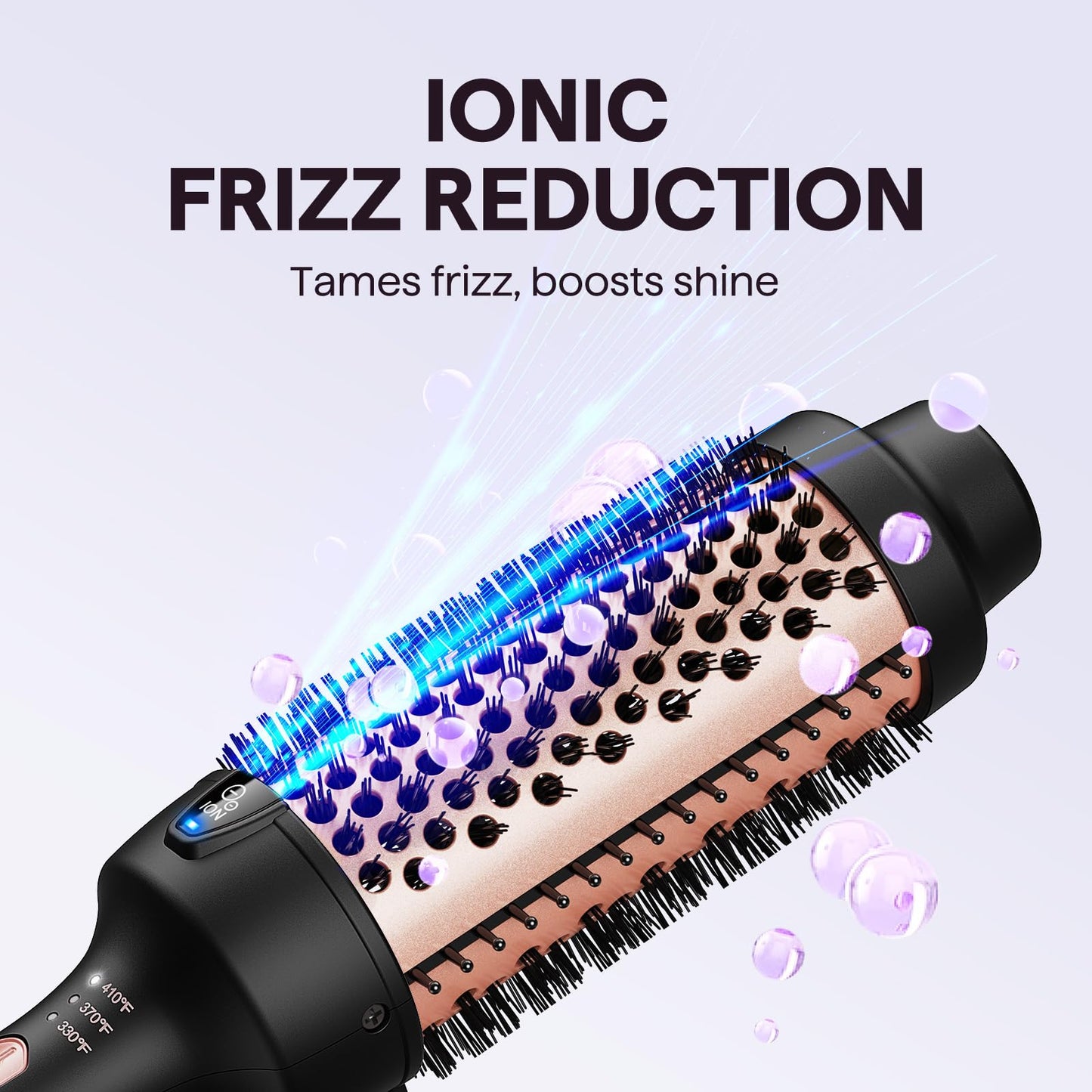 Wavytalk Updated Version Thermal Brush, 1.5 Inch Negative Ion Blowout Express Thermal Round Brush Creates Salon-Quality Blowouts, lonic Frizz Reduction Makes Hair Shinier & Smoother (Millennial Pink)