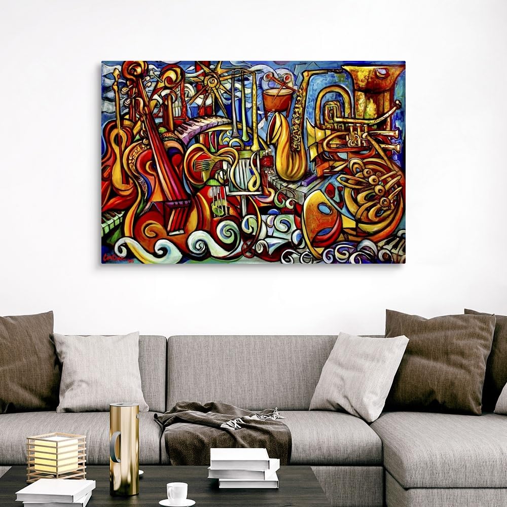 CANVAS ON DEMAND Music Canvas Wall Art Print by Xavier Cortada, Home Decor, Artwork,60" x40in