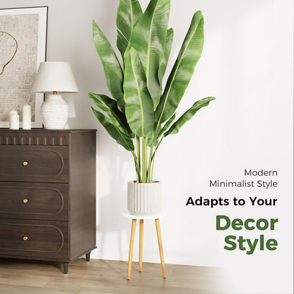 Leaf&lull Tall Plant Stand Indoor Small Plant Table for Large Plants Wooden Plant Stool Plant Holder for Living Room