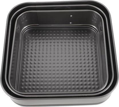 ULTNICE 3PC Non Stick Baking Pan Set, Deep Baking Pans for Cake, Loaf, Square, Muffin Molds Baking Supplies