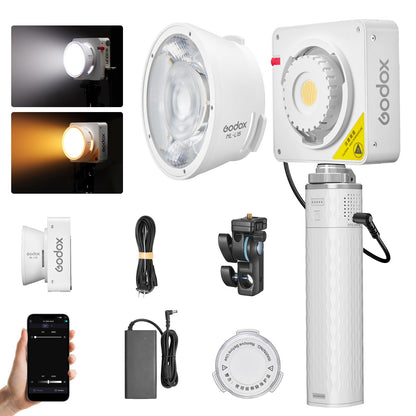 Godox ML100Bi 120W LED Video Light with Battery Grip, 2800K-6500K Bi-Color Continuous Output LED Video Light for Filming, Live Streaming and Video and Studio Photography