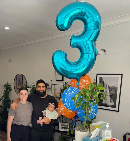 Number 9 Balloon by [Brand Name] - 40 Inch Light Blue Giant Foil Balloon for 9th Birthday Party Decorations